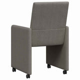 Dining Chairs with Wheels 2 pcs Light grey 57 x 66 x 94 cm 42017801
