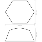 Pool Tent Fabric 660x580x250 cm Yellow 93044