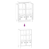 Highboard Mustard Yellow 68x39x103.5 cm Steel 851385