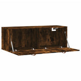 Wall Cabinet Smoked Oak 100x36.5x35 cm Engineered Wood 830113