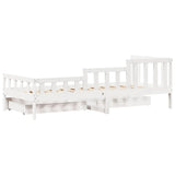Daybed with Drawers without Mattress White 90x200 cm Solid Wood 3302106