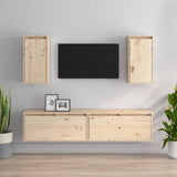 TV Cabinets 4 pcs Solid Wood Pine 3100169