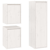 TV Cabinets 3 pcs White Solid Wood Pine 3100165