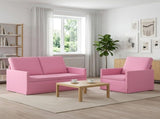 Sofa Set 2 pcs Pink Fabric 3433145