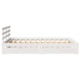 Bed Frame with Drawers without Mattress White 150x200 cm King Size 3302013