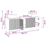 Bathroom Cabinet Set 3 pcs White 49.5 x 44.5 x 65 cm 3405667