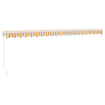 Retractable Awning Yellow and White 5x3 m Fabric and Aluminium 3154435