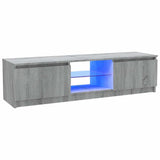 TV Cabinet with LED Lights Grey Sonoma 120x30x36 cm 815709