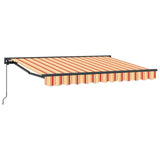 Manual Retractable Awning Yellow, Orange and White 3.5 x 2 m 3420409