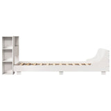 Bed Frame without Mattress White 75x190 cm Small Single Solid Wood Pine 3323675