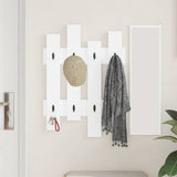Wall-Mounted Coat Rack White 60 x 3 x 82 cm Engineered wood 874475