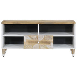 ZNTS TV Cabinet 100x33.5x46 cm Solid Wood Mango 4018680