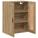 Wall Mounted Cabinet Artisian Oak 69.5x34x90 cm Engineered Wood 857311