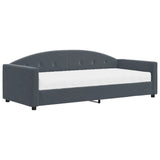 Daybed with Mattress Dark Grey 90x190 cm Velvet 3197390