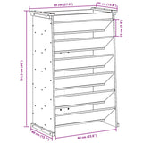 ZNTS Herb Planter 6-Tier White 69x40x101.5 cm Solid Wood Pine 855049