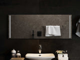 LED Bathroom Mirror Transparent 100 x 50 cm Tempered Glass 42045804