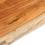 ZNTS Table Top 100x60x2.5 cm Rectangular Solid Wood Acacia Live Edge 370622