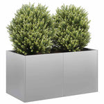 ZNTS Planter 80x40x40 cm Galvanised Steel 860673