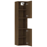 Bathroom Cabinet Brown Oak 30x30x130 cm Engineered Wood 815641