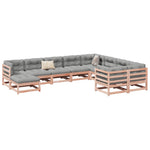 ZNTS 10 Piece Garden Sofa Set Solid Wood Douglas Fir 3299638