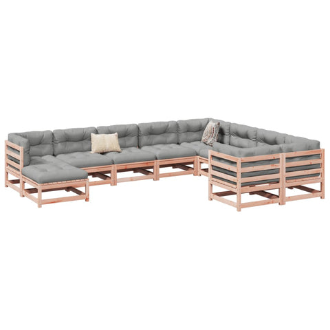 ZNTS 10 Piece Garden Sofa Set Solid Wood Douglas Fir 3299638