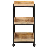 Kitchen Trolley 60x40x80 cm Solid Rough Wood Mango 374063