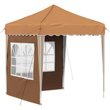 Pop-up Party Tent 195 x 195 x 245 cm Beige Oxford Fabric 42019727