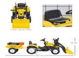 Kids Pedal Go Kart Excavator-Yellow T3398P422351