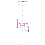 Fence Post 22 pcs Grey 80 cm Steel 3335928