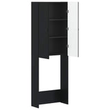 Toilet Cabinet BREDA Black 66 x 25.5 x 190 cm Engineered Wood 897576