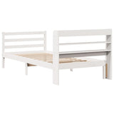 Bed Frame with Headboard without Mattress White 90x200 cm 3306640