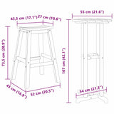 Garden Bar Set 3 pcs White HDPE 3335801