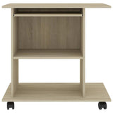 Computer Desk Sonoma Oak 80x50x75 cm Engineered Wood 802897