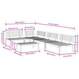 5 Piece Garden Pallet Sofa Set Solid Wood Acacia 3209431