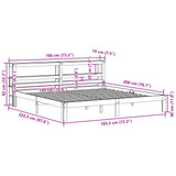 Bed Frame without Mattress Wax Brown 180x200 cm Super King Solid Wood Pine 3306068