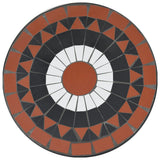 Mosaic Bistro Set Terracotta and White Iron and Ceramic 3216355