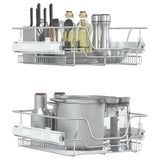 Pull-Out Wire Baskets 2 pcs Silver 45 cm 358372