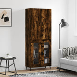 Highboard Smoked Oak 69.5x34x180 cm Engineered Wood 3195752