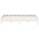 Bed Frame without Mattress White 180x200 cm Super King Solid Wood Pine 842687