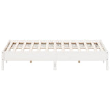 Bed Frame without Mattress White 180x200 cm Solid Wood Pine 842687
