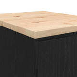 Garage Storage Cabinet Black 40x51x85 cm Solid Wood Pine 860563