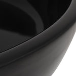 ZNTS Basin Ceramic Round Black 42x12 cm 142736
