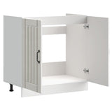 Sink Base Cabinet Lucca High Gloss White Engineered Wood 853689