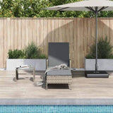 Sun Lounger Reclining Light Grey and Dark Grey 55 x 200 x 92 cm 365430