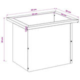 Garden Planter with LED 2 pcs White 30 x 40 x 30 cm Steel 8008073