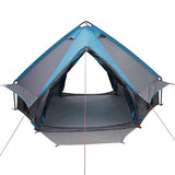 Teepee Tent 4-Person with Roof Blue and Grey 388 x 320 x 169 cm 42004075
