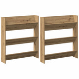 Shoe Cabinet 2 pcs Artisan Oak 85 x 18 x 90 cm Engineered Wood 875029
