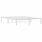 Metal Bed Frame without Mattress White 160x200cm 373676