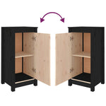 Sideboards 2 pcs Black 39x35x80 cm Solid Wood Pine 813733