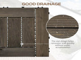 27 Pcs Wooden Interlocking Decking Tiles, 30 x 30 cm Outdoor Flooring Tiles, 2.5 per Pack, for T3398P322184
